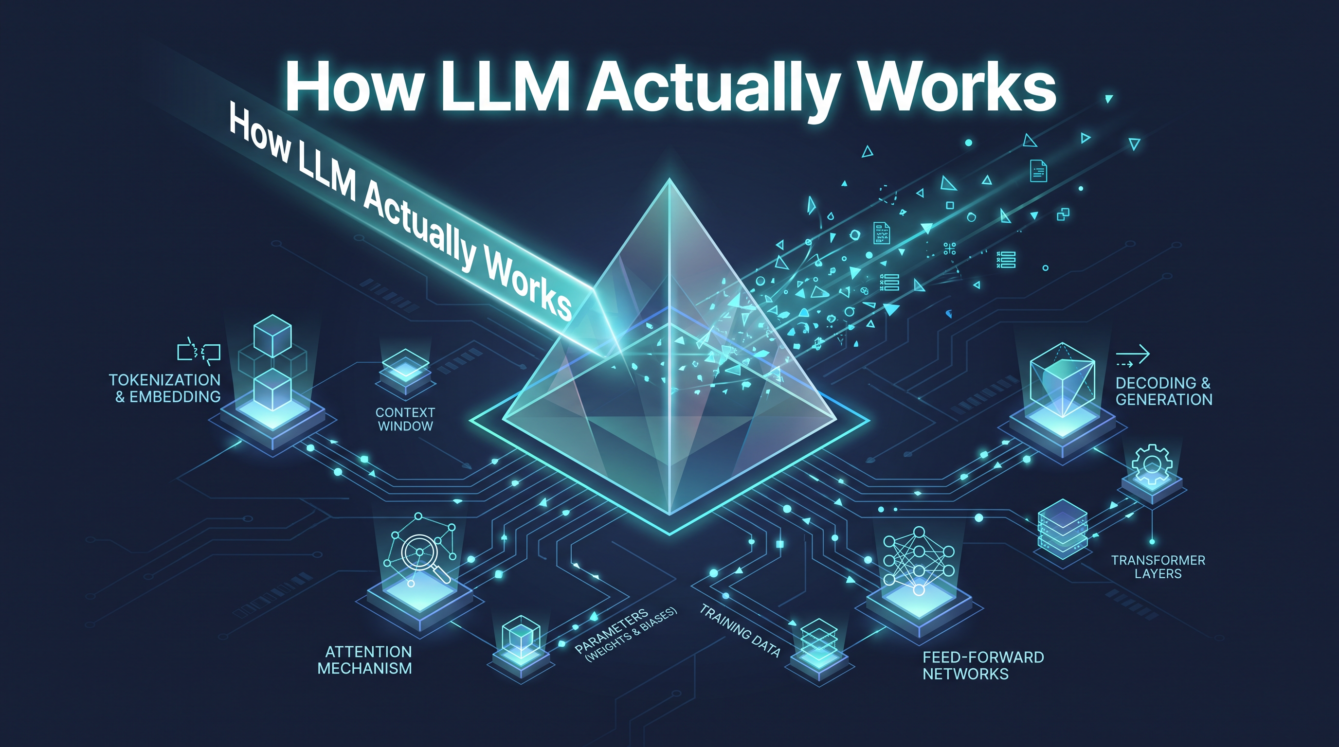 LLM ทำงานอย่างไร? จากการเดาคำ สู่ระบบสถาปัตยกรรมอัจฉริยะของ NEXT4I